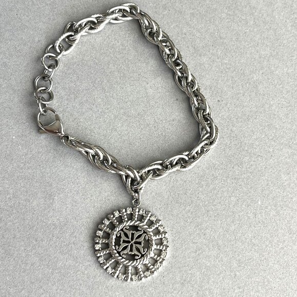 Rustic Cuff Logo Charm Silver OR Gold Byzantine You Pick 1or Both - Picture 9 of 12